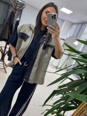 Nx 2843 Haki Yelekli Üçlü Takım