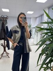 Nx 2843 Haki Yelekli Üçlü Takım