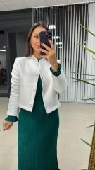 Orj.Marka Pamuklu Beyaz Ceket