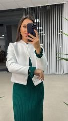 Orj.Marka Pamuklu Beyaz Ceket