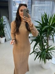 My Fitilli Triko Vizon Kalem Elbise