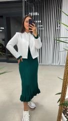 Orj.Marka Pamuklu Beyaz Ceket