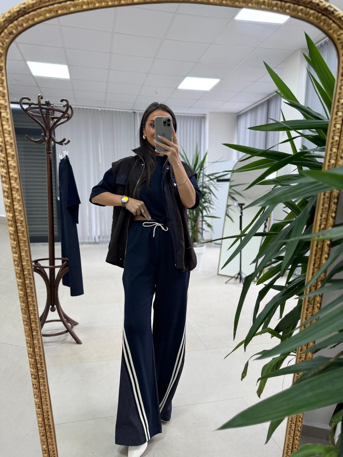 Nx 2843 Kahve Yelekli Üçlü Takım