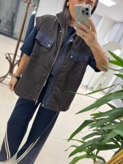 Nx 2843 Kahve Yelekli Üçlü Takım