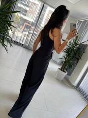 My 3551 Siyah Bağlamalı Tulum