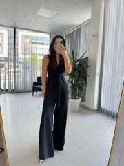 My 3551 Siyah Bağlamalı Tulum