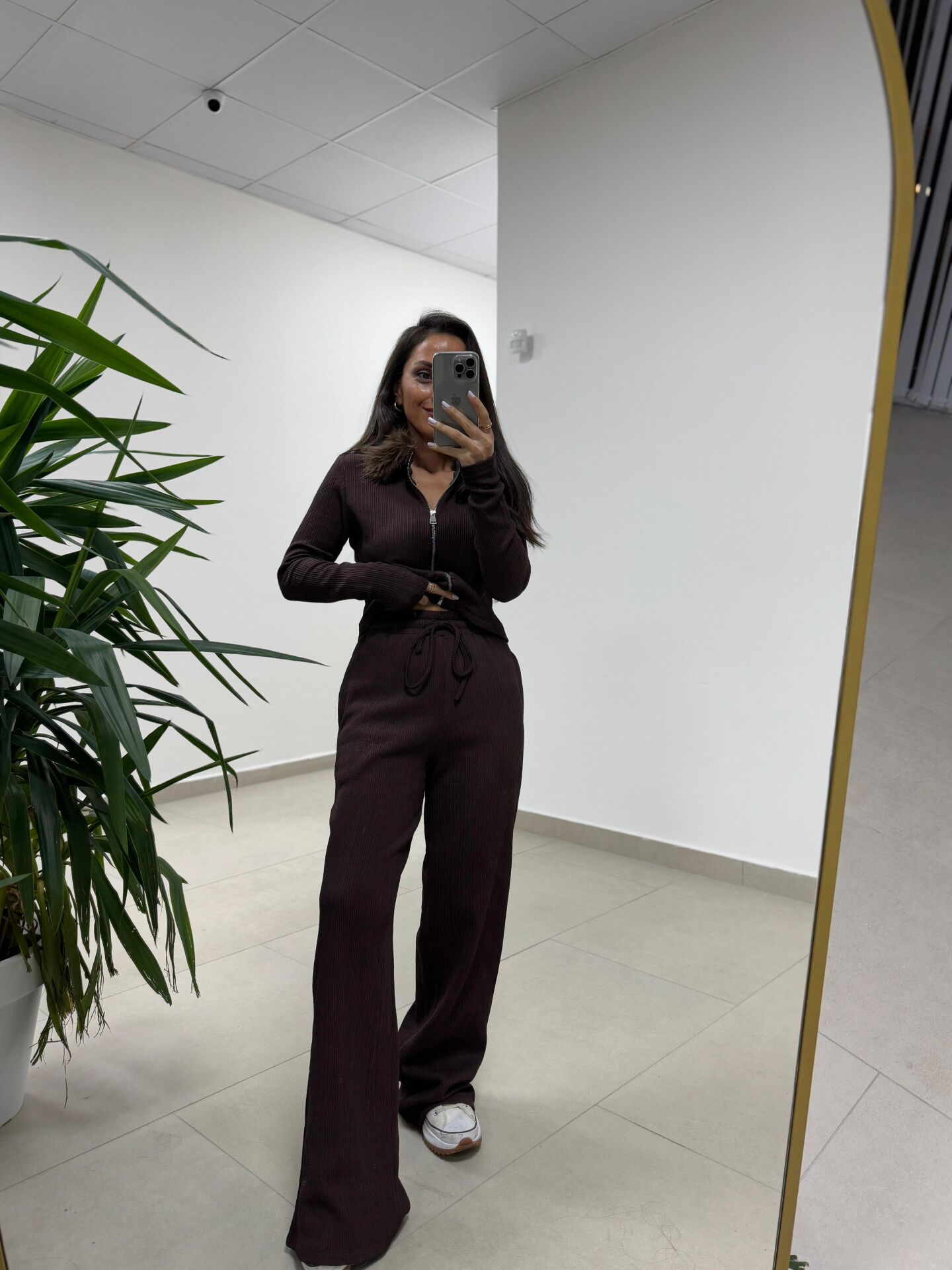 Mz 22738 Kürk Yakalı A. Kahve Takım