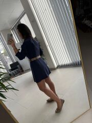 Fw 0367 Linda İndigo Mini Gömlek Elbise