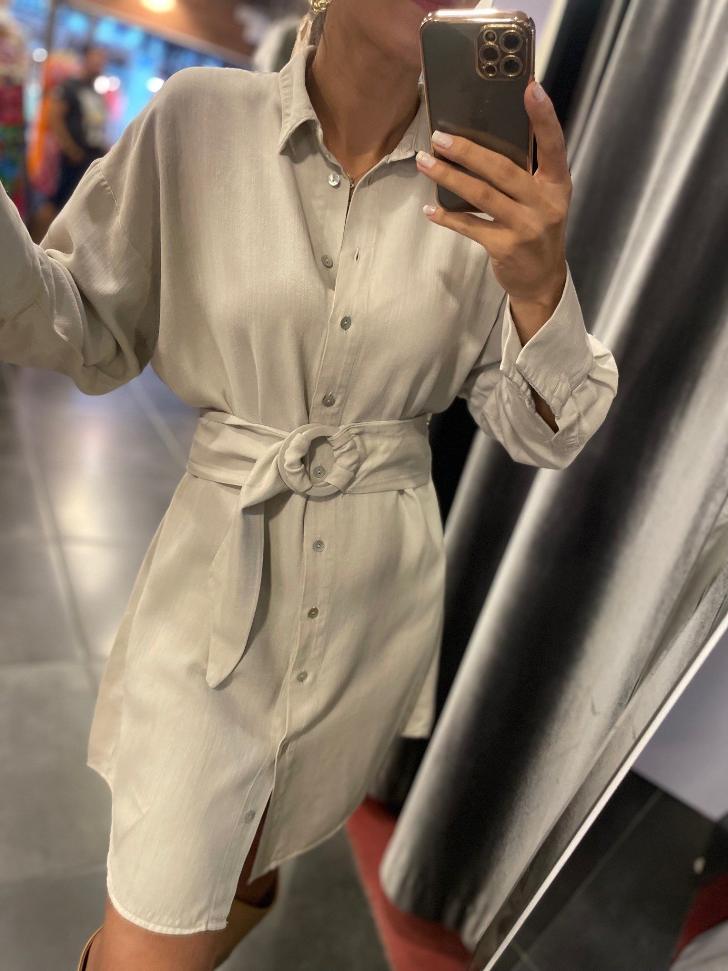 kemerli tunik elbise