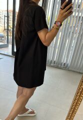 Dr 4060 Siyah Poplin Detaylı Tshirt