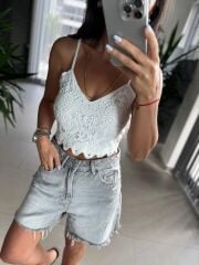 Bb 27314 Beyaz Fistolu Askılı Büstiyer