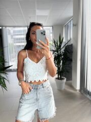 Bb 27314 Beyaz Fistolu Askılı Büstiyer