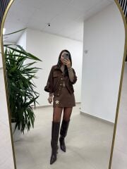 Bb 30459 Kahve Süet Ceket