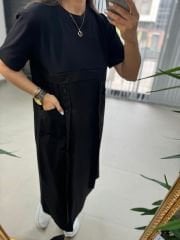 Dr 2590 Düğme Detaylı Tasarım Elbise