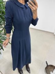 Ms 2894 Gizli Fermuar Detaylı Tensel Laci Elbise