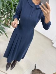 Ms 2894 Gizli Fermuar Detaylı Tensel Laci Elbise