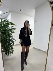 Bb 30459 Siyah Süet Ceket