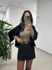 Bb 30459 Siyah Süet Ceket