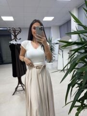 La 56985 Parça Dikişli Kraşlı Taş Etek