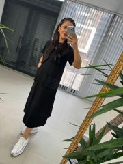 Dr 2589 Torba Cepli Poplin Elbise