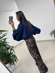 Spt 5071 Laci Denim Balonkol Ceket