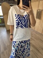 Saks zebralı tshırt