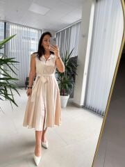 Cr 1614 Taş Yakalı Gömlek Elbise