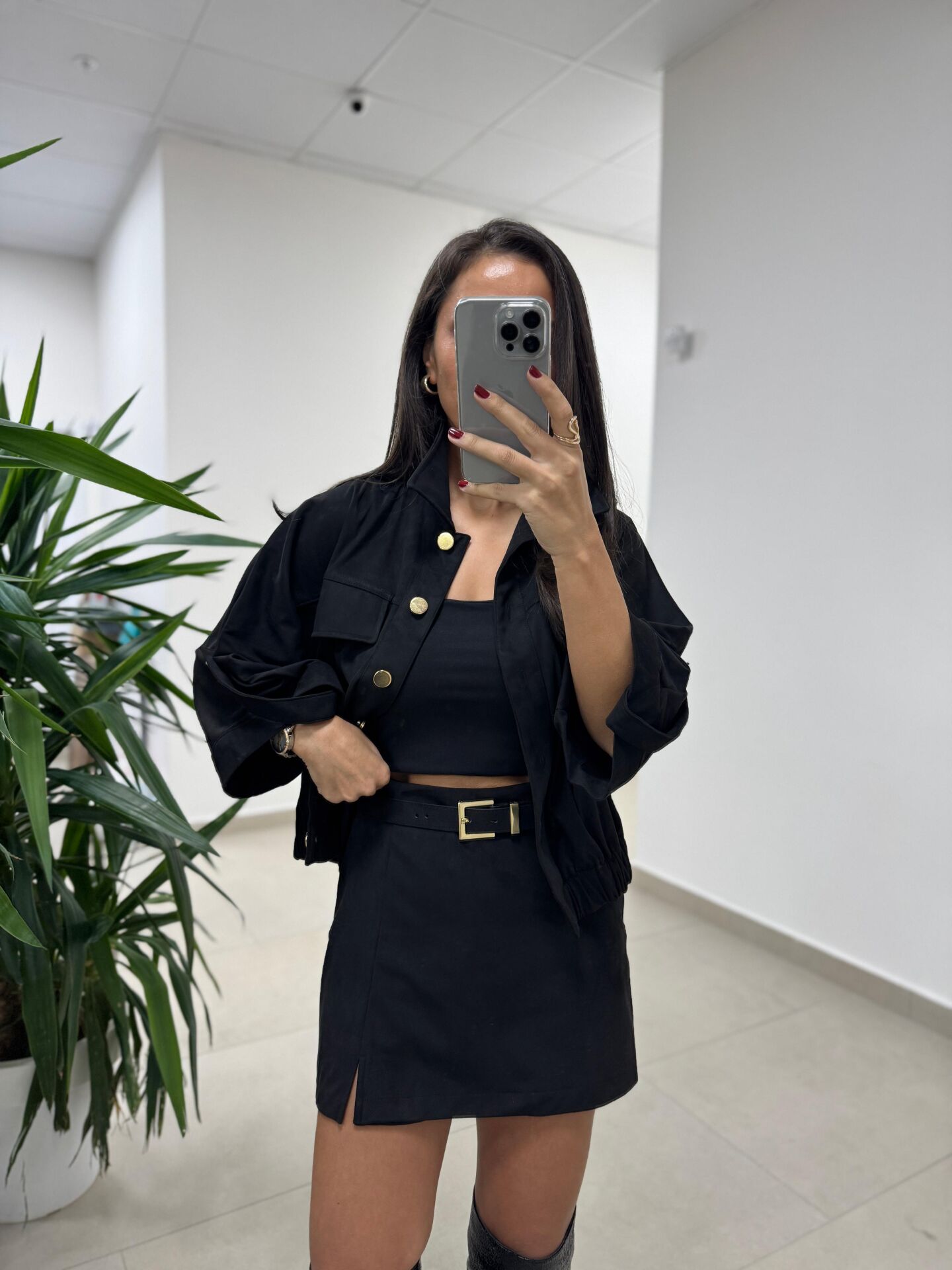 Bb 30513 Süet Siyah Şort Etek