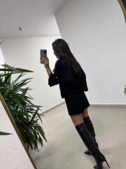 Bb 30513 Süet Siyah Şort Etek