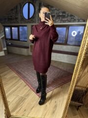 Orj marka bordo balıkçı tunik elbise