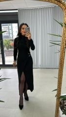 Mz Gold Tokalı Yarım Balıkçı Elbise