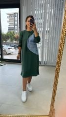 Dr Yeşil Denimli sweat elbise