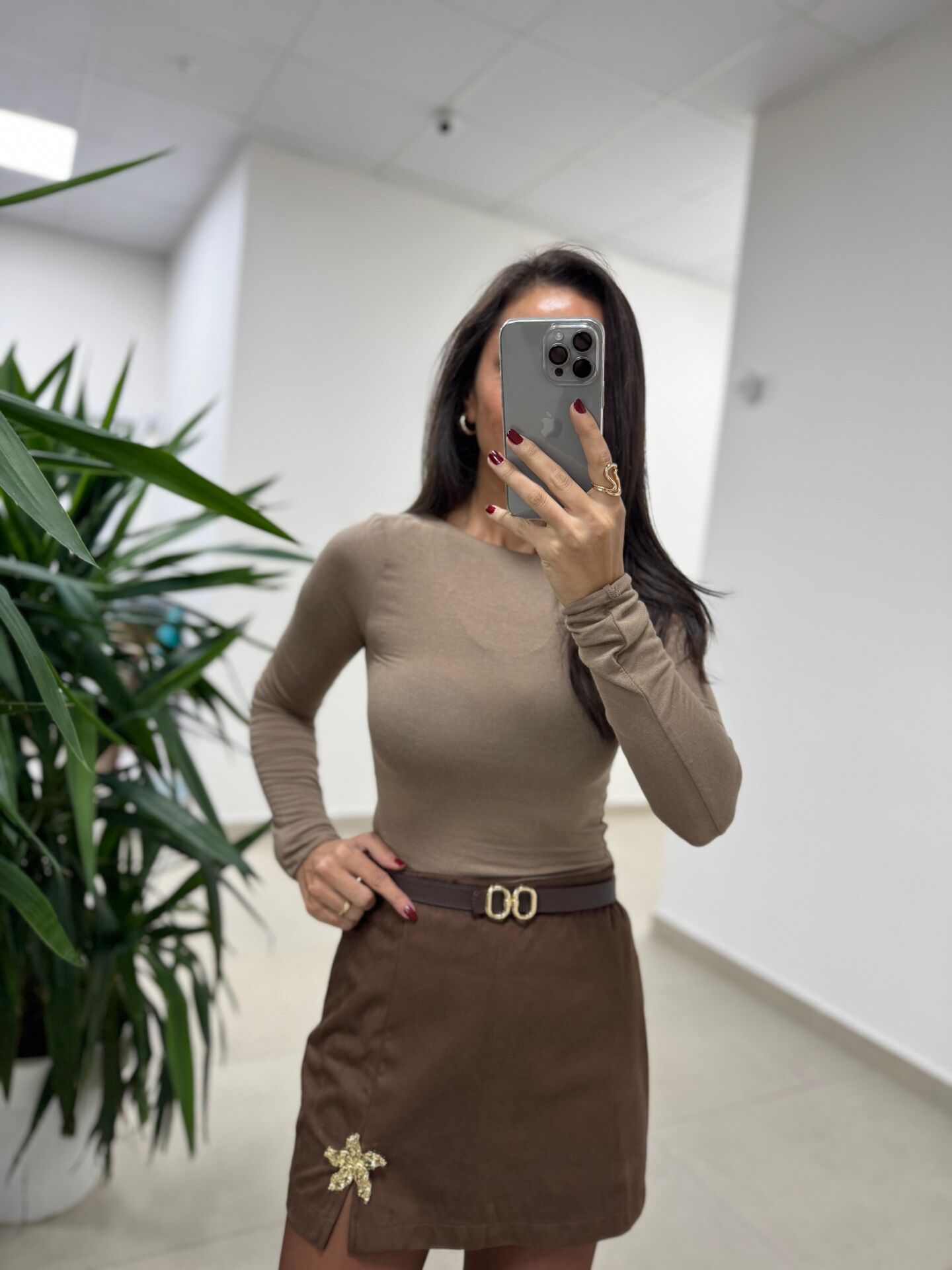 155 Gold Çift Halka Tokalı Kemer