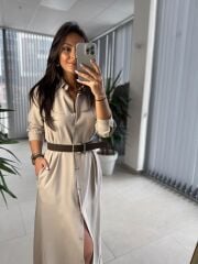 Fw 8185 Lina Taş Gömlek Elbise