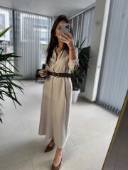 Fw 8185 Lina Taş Gömlek Elbise