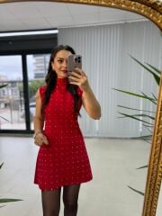 Ms Red Stone Dress