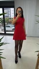 Ms Red Stone Dress
