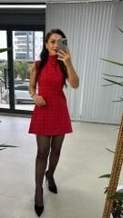 Ms Red Stone Dress