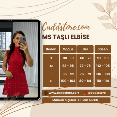 Ms Red Stone Dress