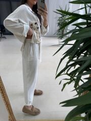 La 63463 Naturel Cep Ahşap Detaylı Gömlekli Takım