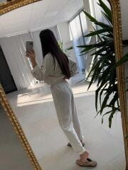 La 63463 Naturel Cep Ahşap Detaylı Gömlekli Takım