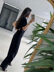 Kd 7905 Premium Fermuar Detaylı Tasarım Siyah Takım