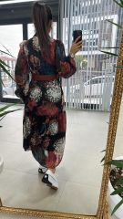 My Kızıl Kahve Şifon elbise