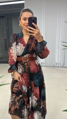 My Kızıl Kahve Şifon elbise