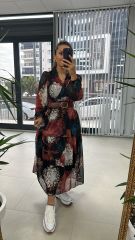 My Kızıl Kahve Şifon elbise