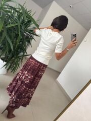 Bb 30531 Bordo Snake Desenli Etek