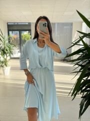Ms 71 Bebe Mavi Midi Bluzlu Elbise