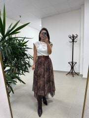 Mz 22815 Şal Desen Şifon Etek