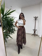 Mz 22815 Şal Desen Şifon Etek