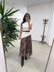 Mz 22815 Şal Desen Şifon Etek